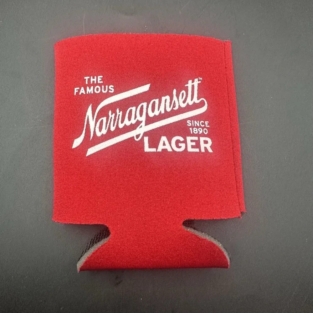 Narragansett Lager Beer Coozie Koozie Red White Collectible